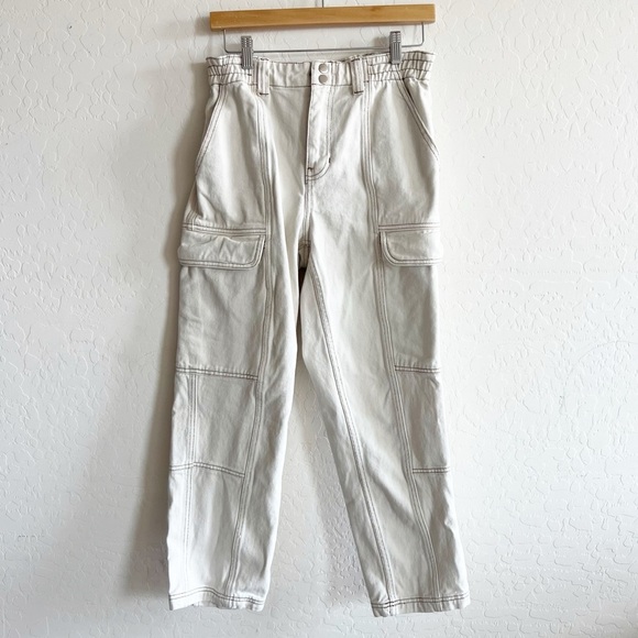 Pacsun Cream High Rise Cargo Jeans - Picture 5 of 9